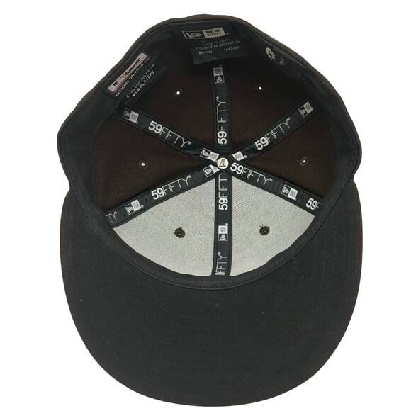 San Diego Padres Brown Gold 59FIFTY New Era Fitted Hat Size 6 7/8 MLB Cap - Picture 6 of 7